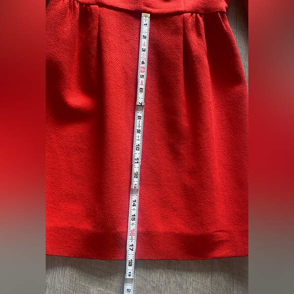 J. Crew Teddy dress in beautiful pappy red. 100 % wool with lining - Picture 8 of 10